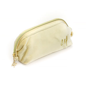 CREAM Luxury Velvet Cosmetics Bag- Small