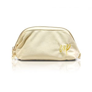 CREAM Luxury Velvet Cosmetics Bag- Small