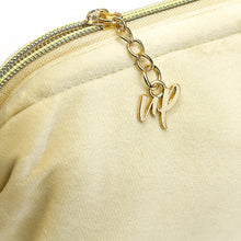 Load image into Gallery viewer, CREAM Luxury Velvet Cosmetics Bag- Small
